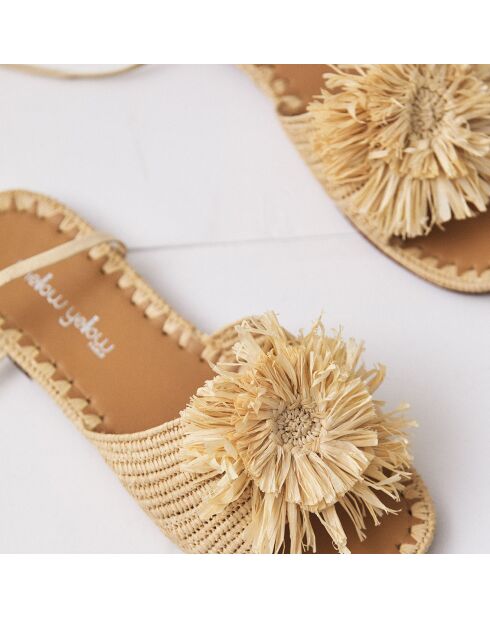 Sandali Emma in rafia beige