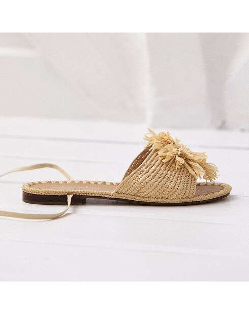 Sandali Emma in rafia beige