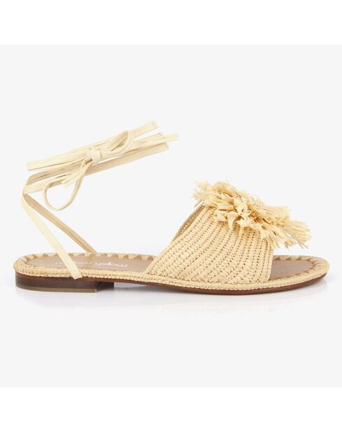 Sandali Emma in rafia beige