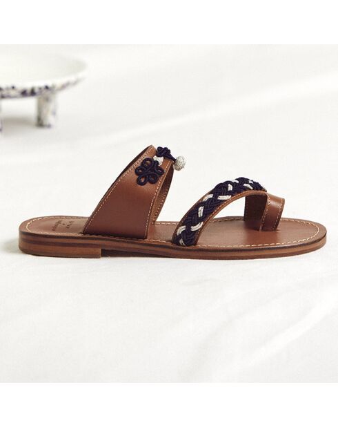 Sandali Bahaar Marine in pelle