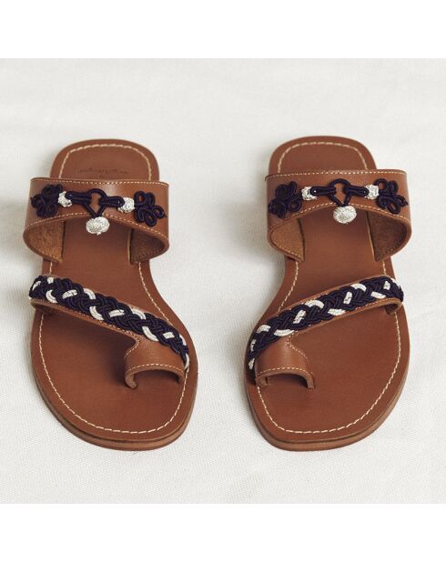 Sandali Bahaar Marine in pelle