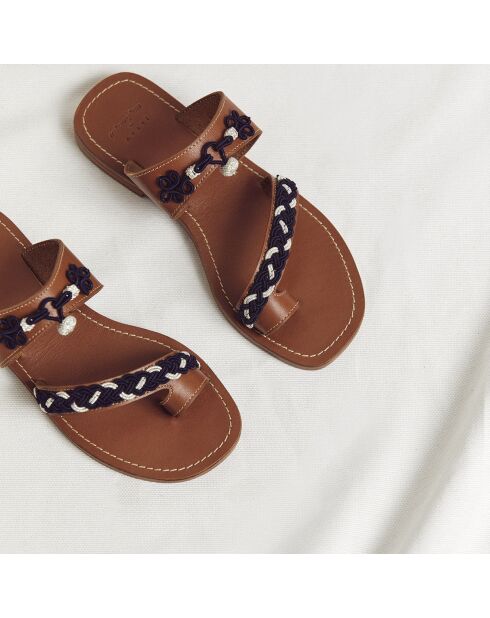 Sandali Bahaar Marine in pelle