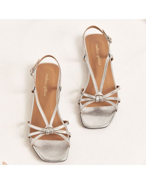 Sandali Paige Plomb in pelle