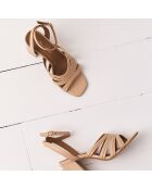 Sandales en Cuir Vicky nude - Talon 9 cm