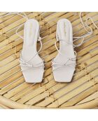 Sandales en Cuir Colette blanches - Talon 5 cm