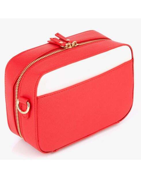 Sac besace en Cuir Fymera rouge - 20.5x14.5x8 cm