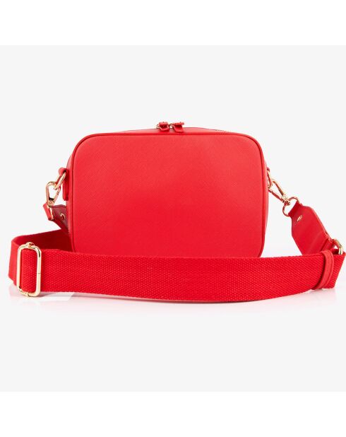Sac besace en Cuir Fymera rouge - 20.5x14.5x8 cm