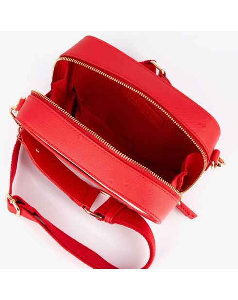 Sac besace en Cuir Fymera rouge - 20.5x14.5x8 cm
