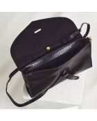 Pochette en Cuir Jeanne noire - 27x17 cm