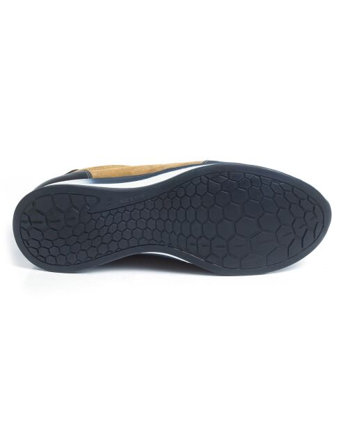 Sneakers en Cuir Caso marron/beige/noir