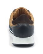 Sneakers en Cuir Caso marron/beige/noir