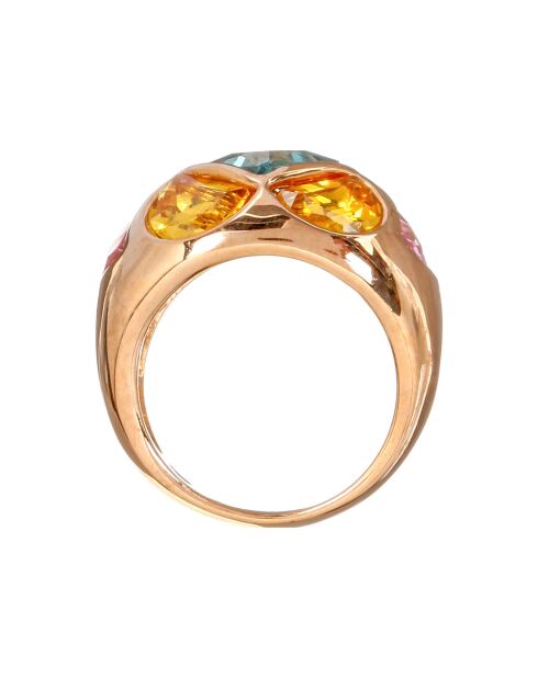 Springdome Brass ring verguld met fijn goud/veelkleurig goud
