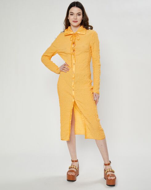 Robe froissée orange