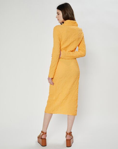 Robe froissée orange