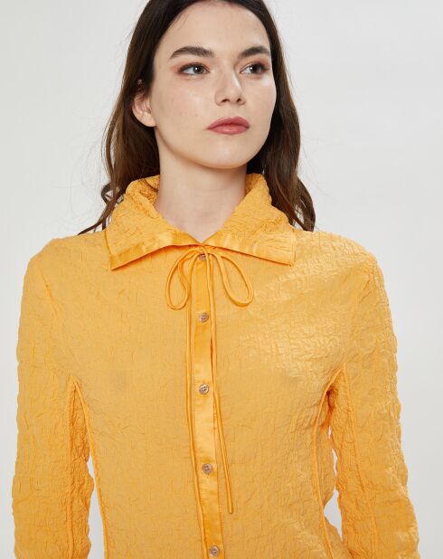 Robe froissée orange