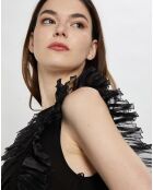 Robe Gathered Skinny noire