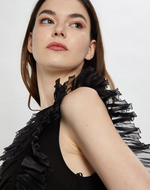 Robe Gathered Skinny noire