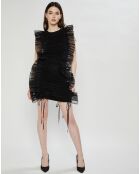 Robe Gathered Skinny noire
