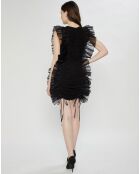 Robe Gathered Skinny noire