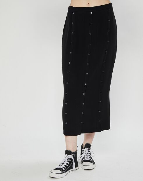 Jupe 100% Soie Midi noire