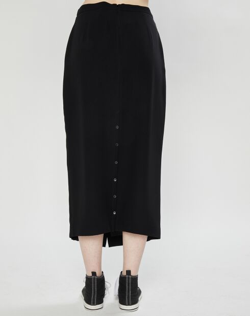 Jupe 100% Soie Midi noire