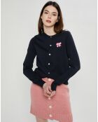 Jupe tricotée en Laine mélangée rose