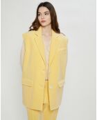 Veste sans manches en éponge Terry Cloth jaune