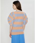 Pull en Cachemire & Laine Jumper rayé bleu/orange