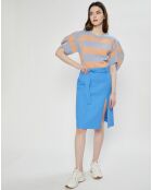 Pull en Cachemire & Laine Jumper rayé bleu/orange