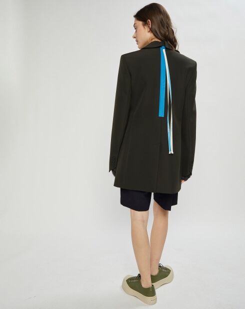 Veste Double Breasted kaki foncé