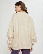 Sweat Fa-Ux imprimé beige/violet