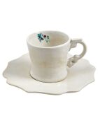 2 Tasses à café Rêve de Chine blanches - 7.2x5.5x9.5 cm