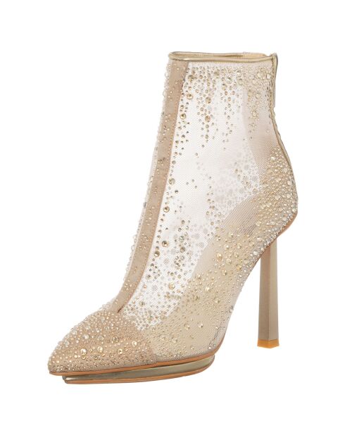 Bottines Reta dorées - Talon 11 cm