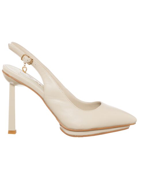 Ecrufarbene Slingbacks von Fao - 11 cm Absatz
