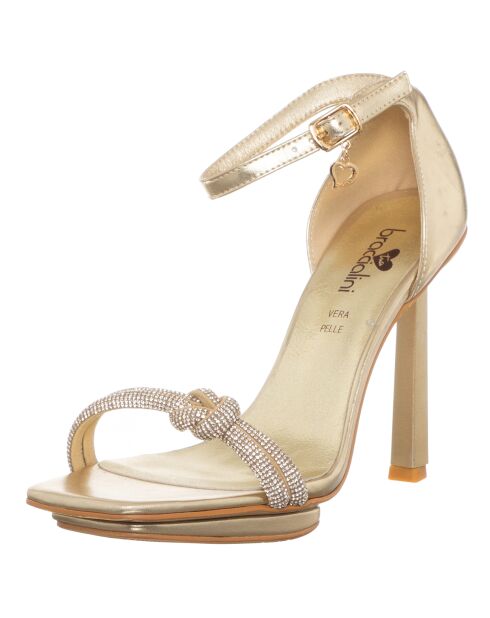 Sandales Gina dorées - Talon 11 cm