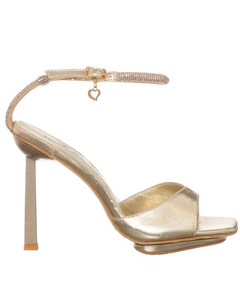 Sandales Dona dorées - Talon 11 cm