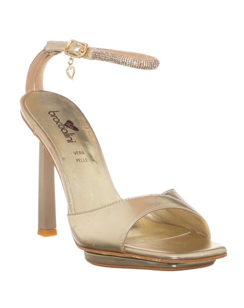 Sandales Dona dorées - Talon 11 cm