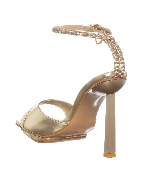 Sandales Dona dorées - Talon 11 cm