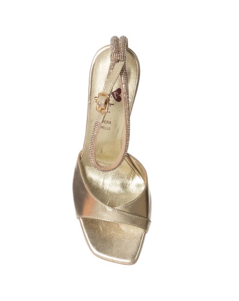 Sandales Dona dorées - Talon 11 cm