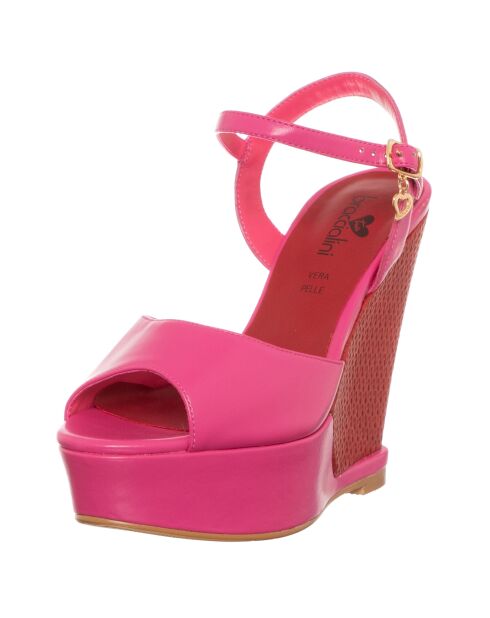 Sandales Liz fuchsia/rouge - Talon 12.5 cm