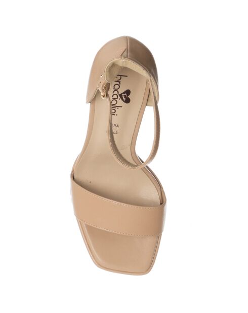 Sandales Isis beiges - Talon 13.5 cm