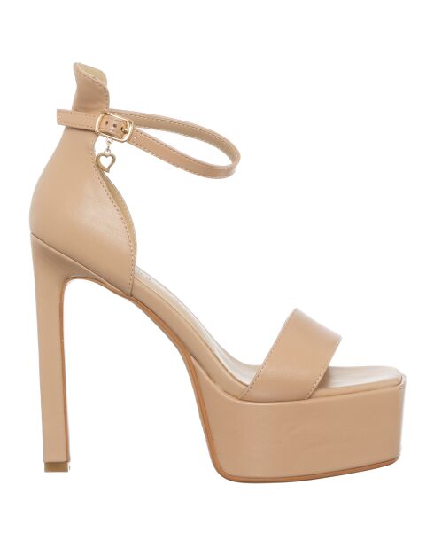 Sandales Isis beiges - Talon 13.5 cm