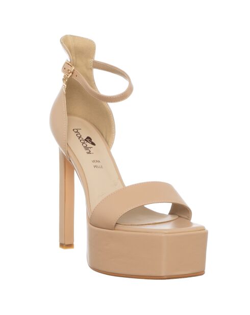 Sandales Isis beiges - Talon 13.5 cm