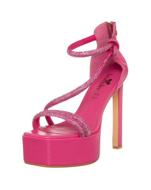 Sandales Yoly fuchsia - Talon 13.5 cm