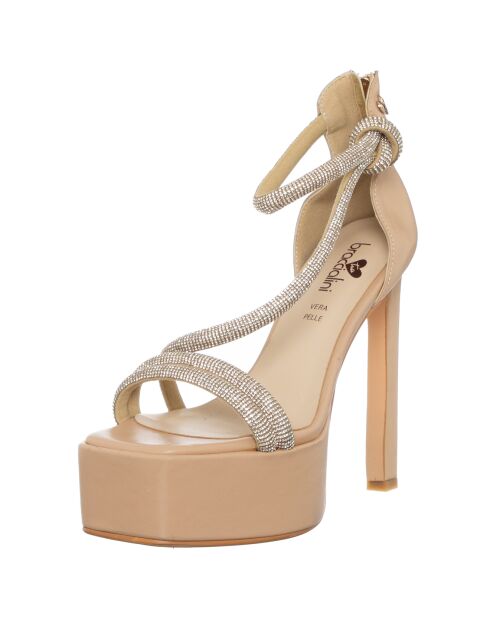 Sandali Yoly beige - tacco 13,5 cm