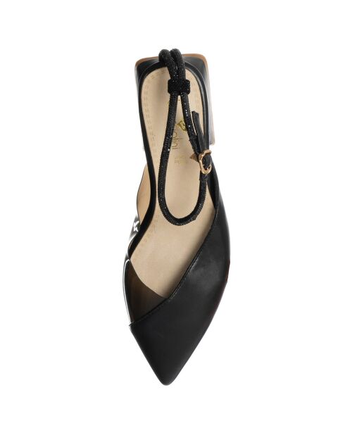 Slingbacks Mulan noires