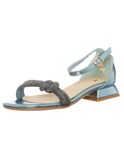 Ziak metallische blaue Sandalen