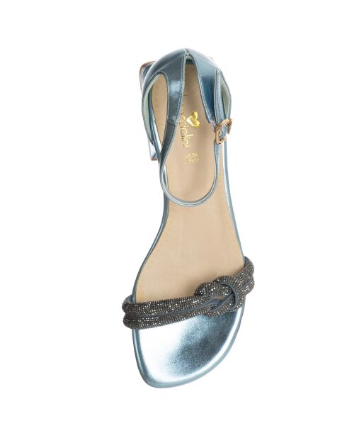 Ziak metallische blaue Sandalen