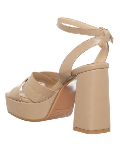 Sandales Uzu beiges - Talon 10.5 cm
