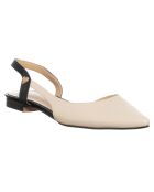 Slingbacks Cali beige/noir